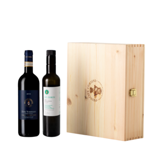 Don Tommaso 2015 + Olio EVO 0,75 L + Cassetta di Legno